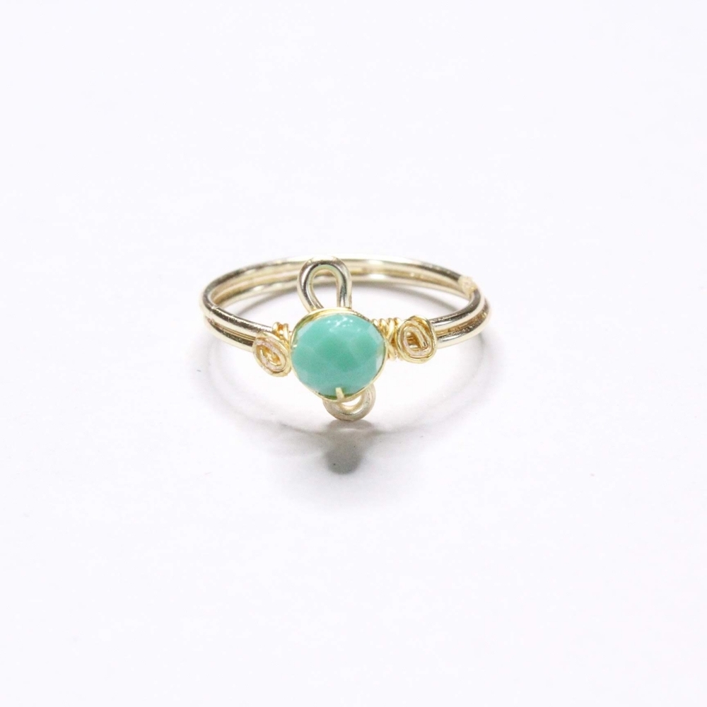 Handmade Turquoise Glass Ring